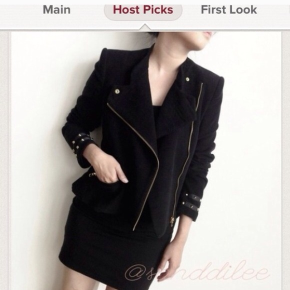 SOLD Zara black velvet jacket - Picture 4 of 4