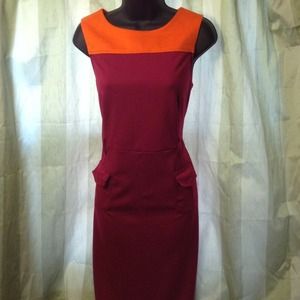 Merona knee length two tone dress