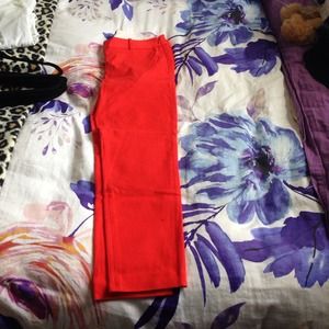 J crew red pants! Super cute.