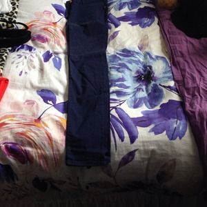 H&M navy skinny pants.