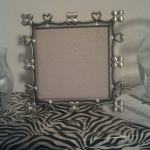 Heart & flower square picture frame