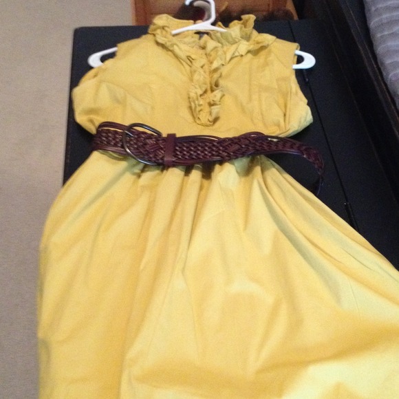 Mustard yellow summer dress