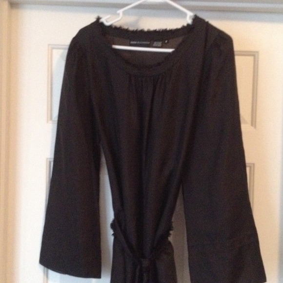 Black satin loose fit blouse