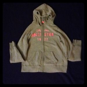 Grey & pink hollister sweat shirt.  REDUCED