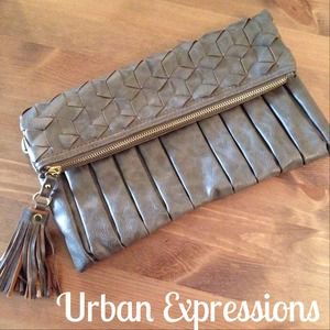 Urban Expressions Clutches & Wallets - Urban Expressions Fold Over Clutch & black dress Urban Expressions Clutches & Wallets - Urban Expressions Fold Over Clutch & black dress