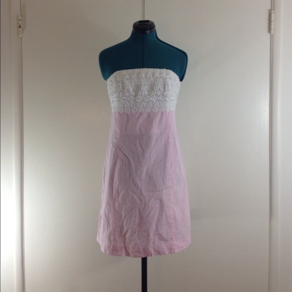 Lilly Pulitzer sundress pink and white spring NWOT