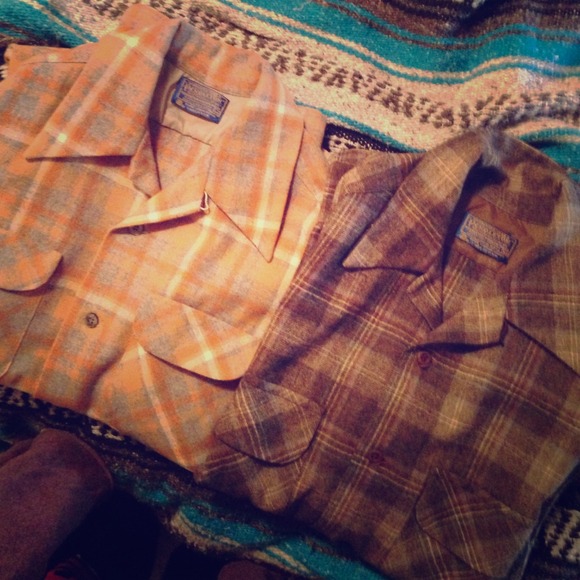 Men's long-sleeved flannel collared shirt bundle