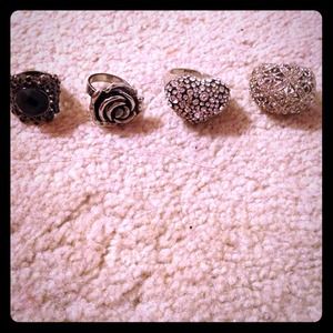 RING BUNDLE!! four rings; first 2 size 6, size 8