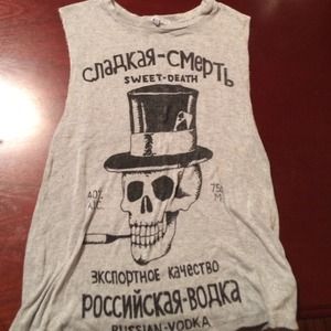 Blk/grey muscle tank