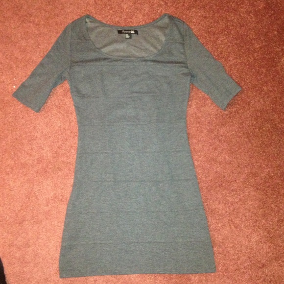 Gray body con dress
