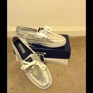 Sequins Sperry Top-Siders NWOT!!