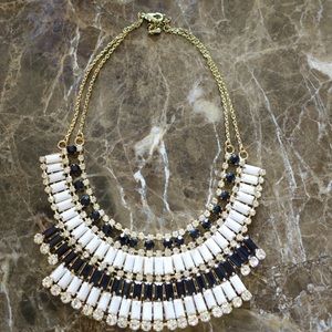 Beautiful black and white gem necklace