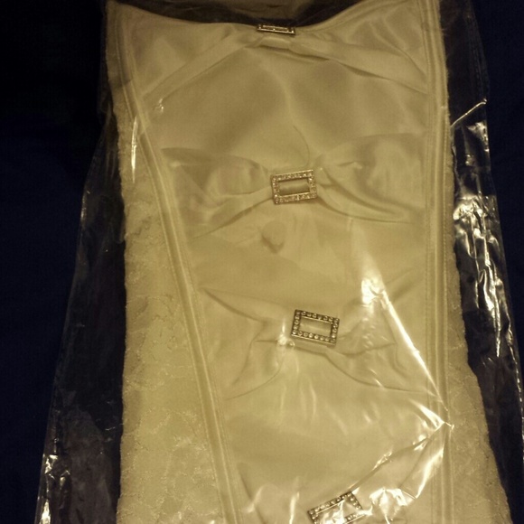 Brand new White adjustable corset w/panty