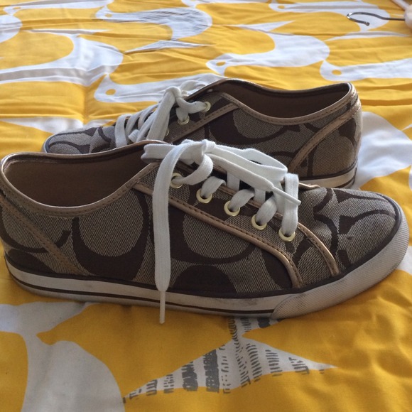 Coach monogrammed tennis shoes