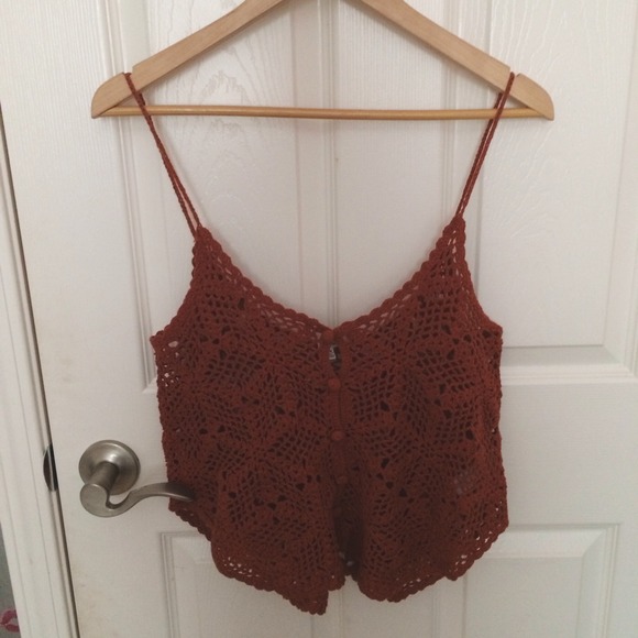 🚫SOLD🚫Orange Crochet Top