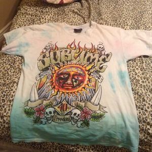Hippie Sublime shirt with blue tyedye
