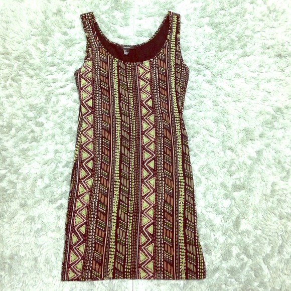 Forever 21 printed bodycon dress