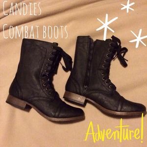 Reduced! Candies black combat boots
