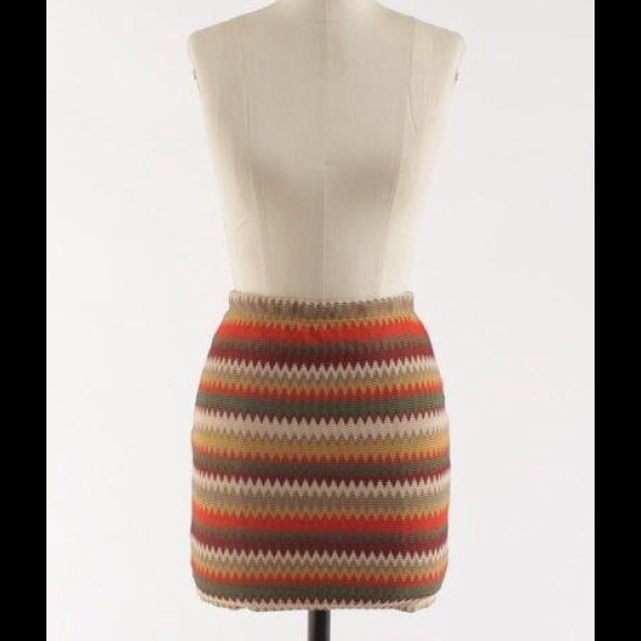 Fall Colored Missoni Aztec Print Skirt - Picture 1 of 1