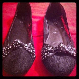 Black Lace 'Ballet' Flat