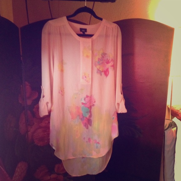 Sheer peach dress longer in back