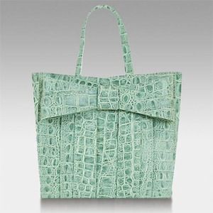 Zac Zac Posen Shirley Bow Shopper - Dusk Croco