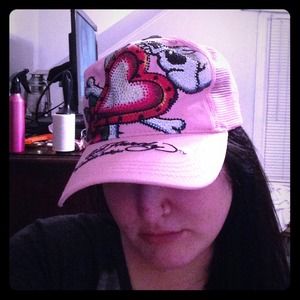 **Authentic**Pink Ed Hardy hat TEMP SALE $25now$18