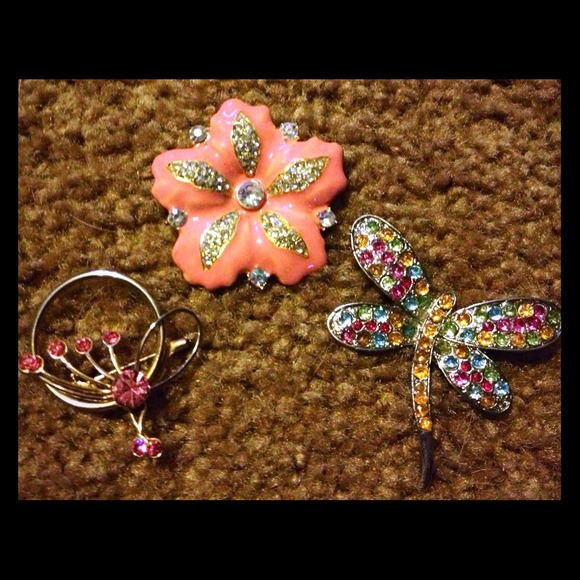 Rhinestone, enamel, and vintage oh my! Nice pieces