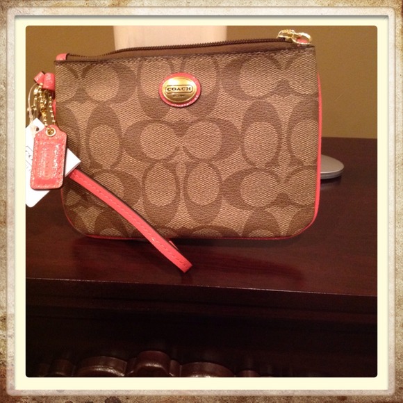 Coach Clutches & Wallets - Authentic Peyton Signature Small Wristlet!