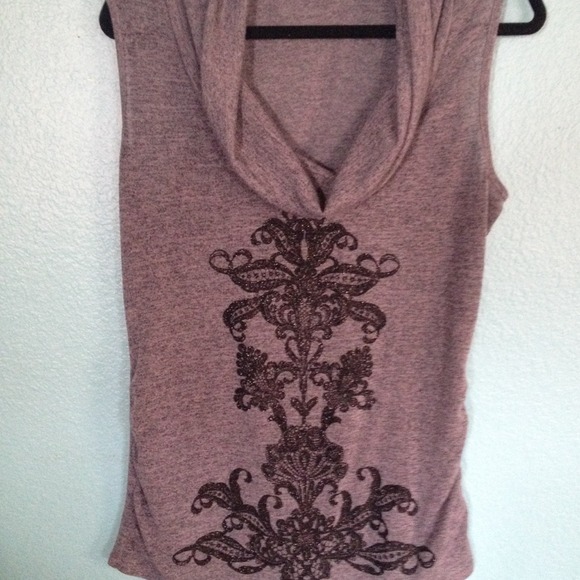 SOLD HEART & SOUL GREY COWL TOP