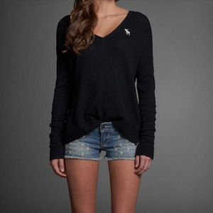 SOLD :: A&F Navy Oversize Sweater