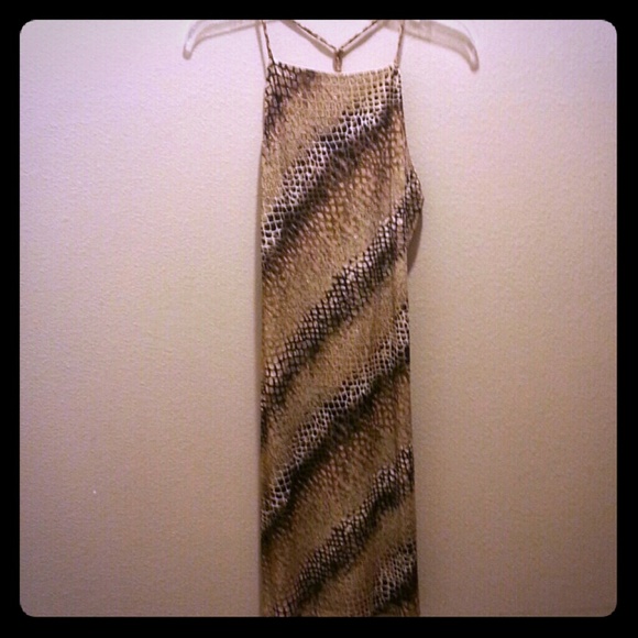 Vintage Low Back Snake Dress