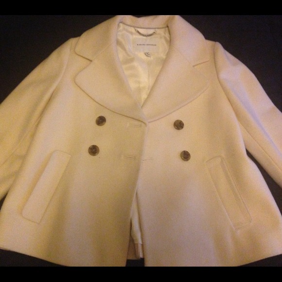 Winter white Banana Republic peacoat