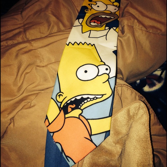 Blue tie Homer and Bart Simpson
