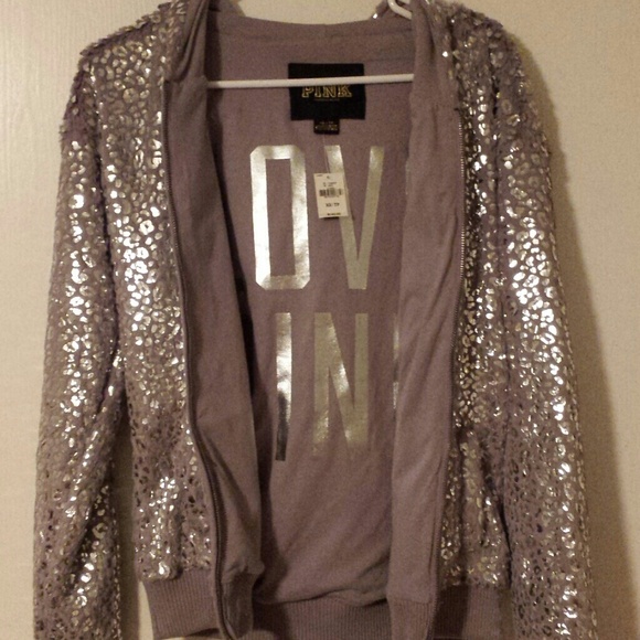 BNWT Victoria's secret grey leopard hoodie xs - Picture 3 of 4