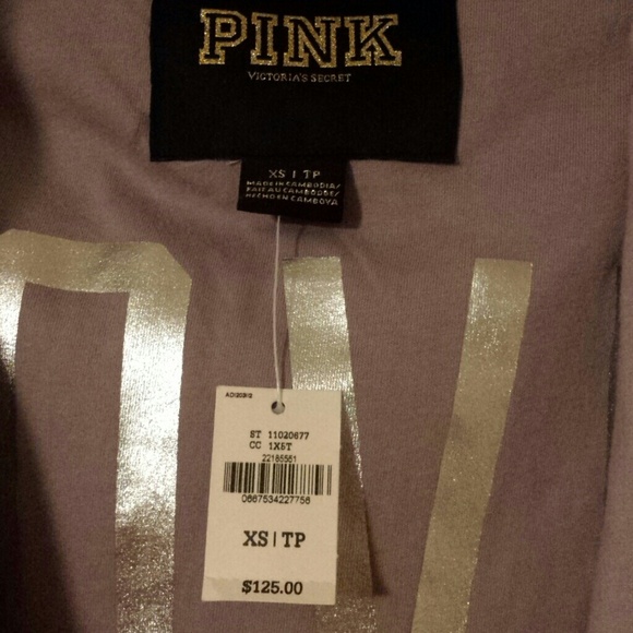 BNWT Victoria's secret grey leopard hoodie xs - Picture 4 of 4