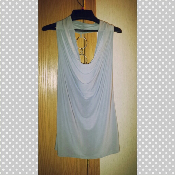 Grey draped neck top 🔥🔥🔥