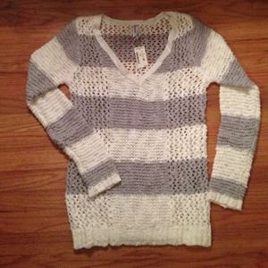 Sexy knit sweater with see through back, NWT!