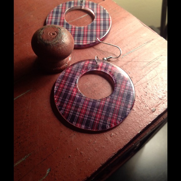 Fun plaid earrings