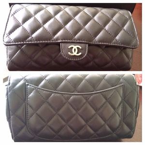 SOLD  13C Chanel Quilted Cosmetic Case w/ SHW