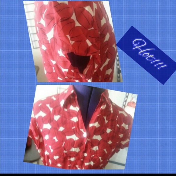 Jones of New York 100% silk button up shirt.