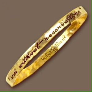 Waxing Poetic 'and without Reservation' bangle