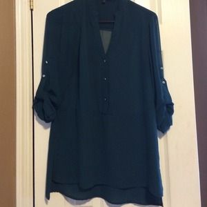 BUNDLED Express button front tunic- hunter green.