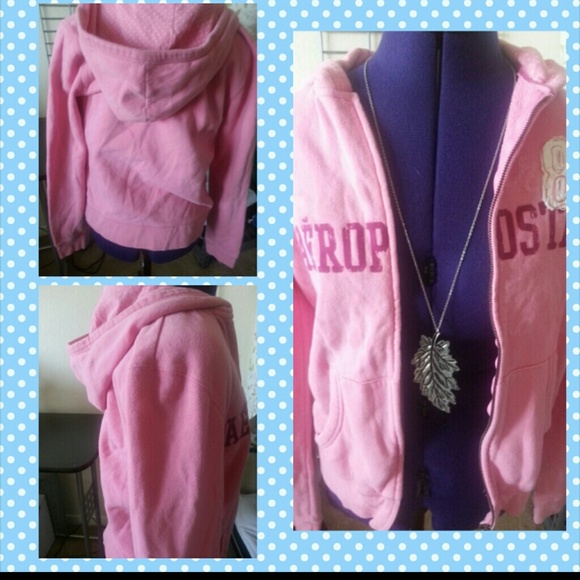 L Aeropostale button up sweat jacket.