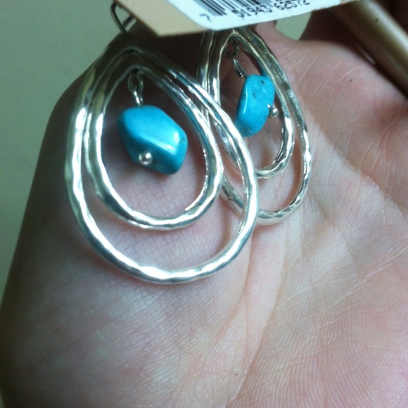 ππHannah Global silver & turquoise earrings!ππ - Picture 4 of 5
