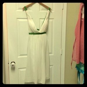 Cocktail dress, ivory chiffon