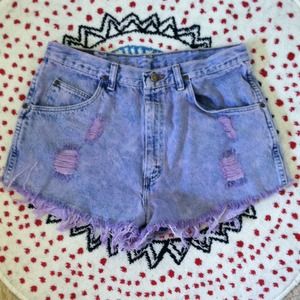 Wrangler High Waisted Lavender Shorts