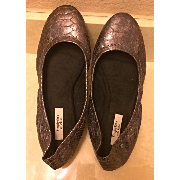 Vera Wang Rattleskin Ballet Flats