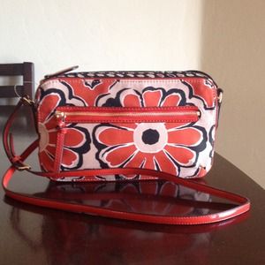 Coach Poppy Floral Scarf Felt purse