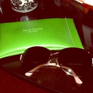 Pink/gold trim Kate Spade sunglasses